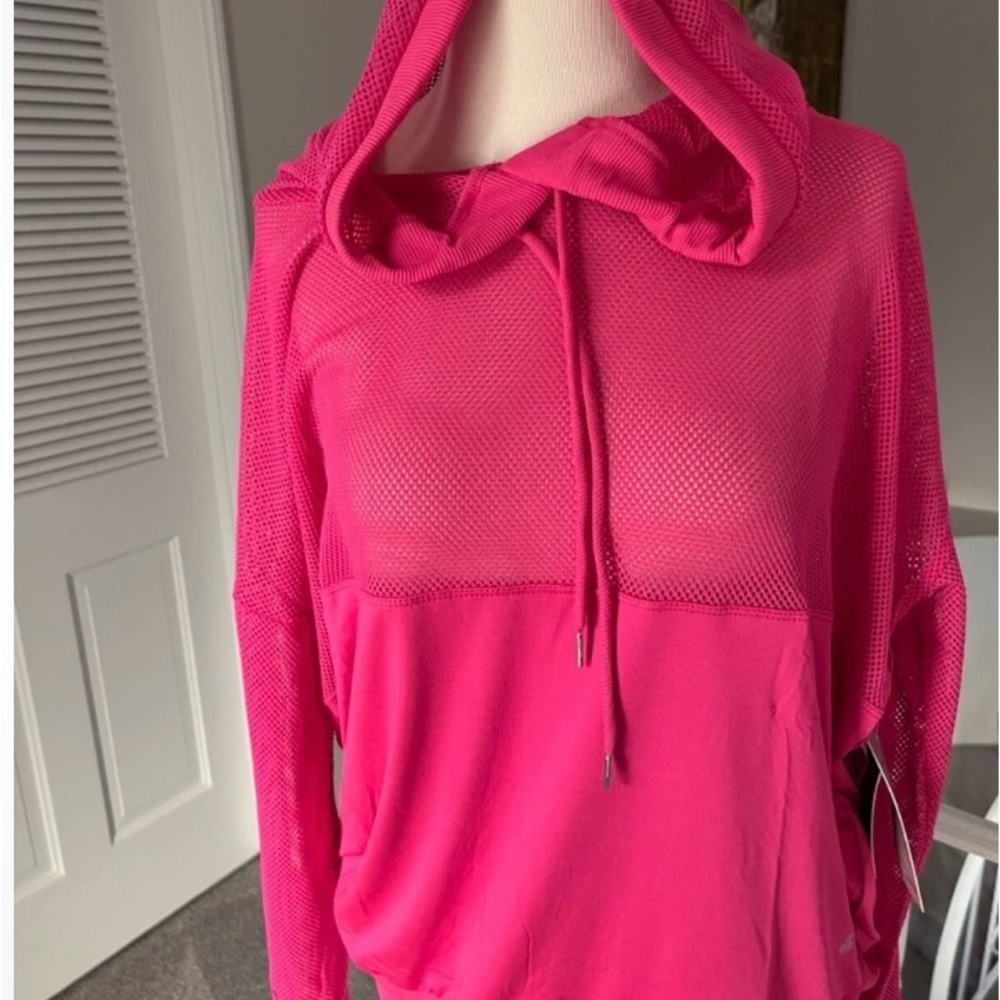 Miss Selfridge Pink Hooded Sweatshirt Relaxed Fit